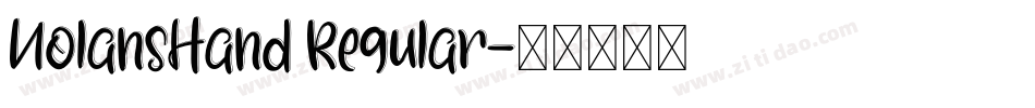 NolansHand Regular字体转换